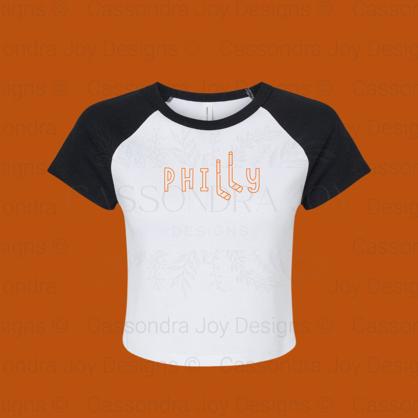 Philly Hockey Raglan Crop Tee