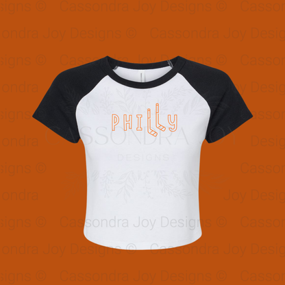 Philly Hockey Raglan Crop Tee