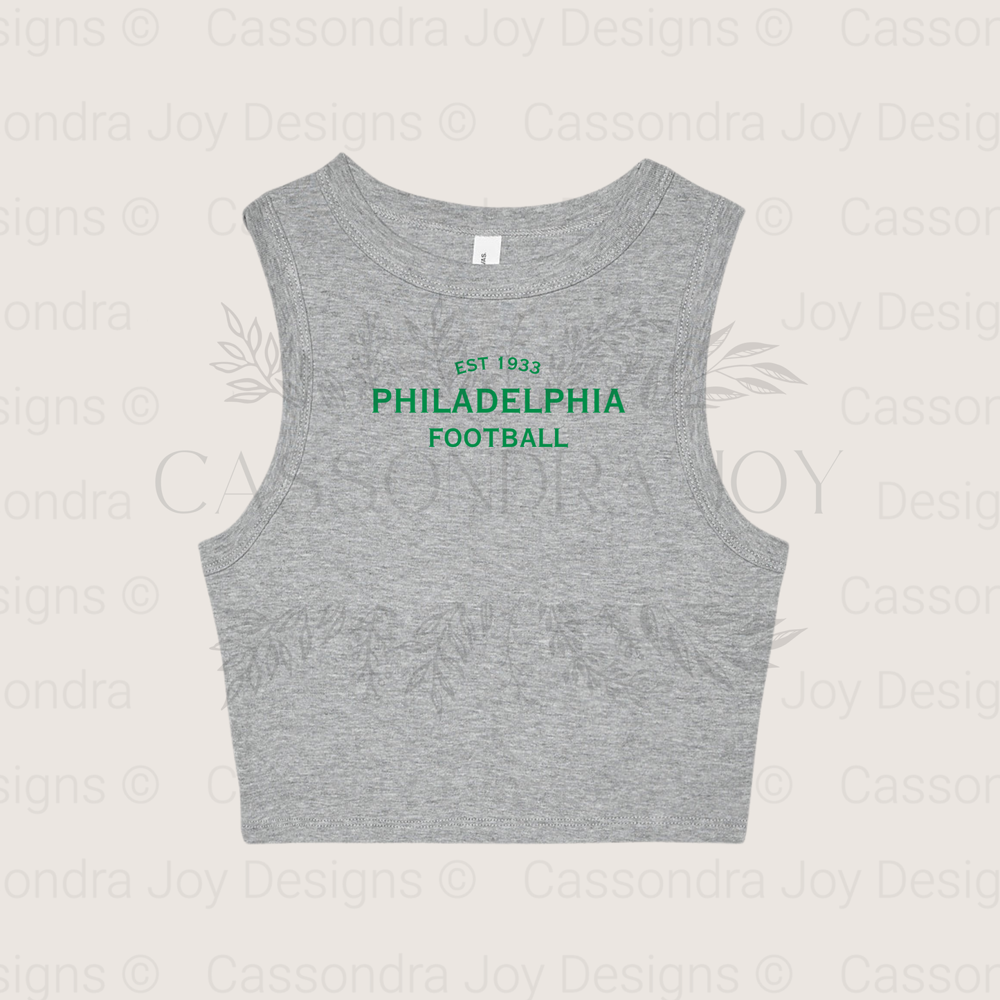 Minimalist Football Crop Tank Top