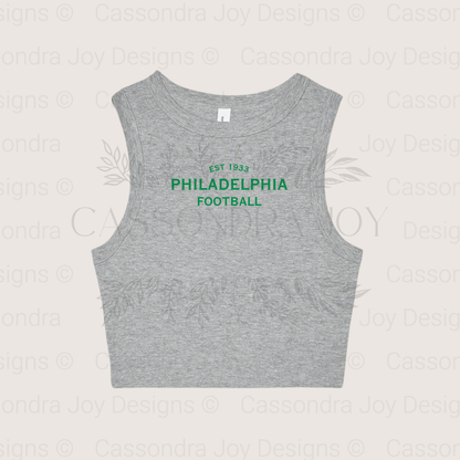 Minimalist Football Crop Tank Top