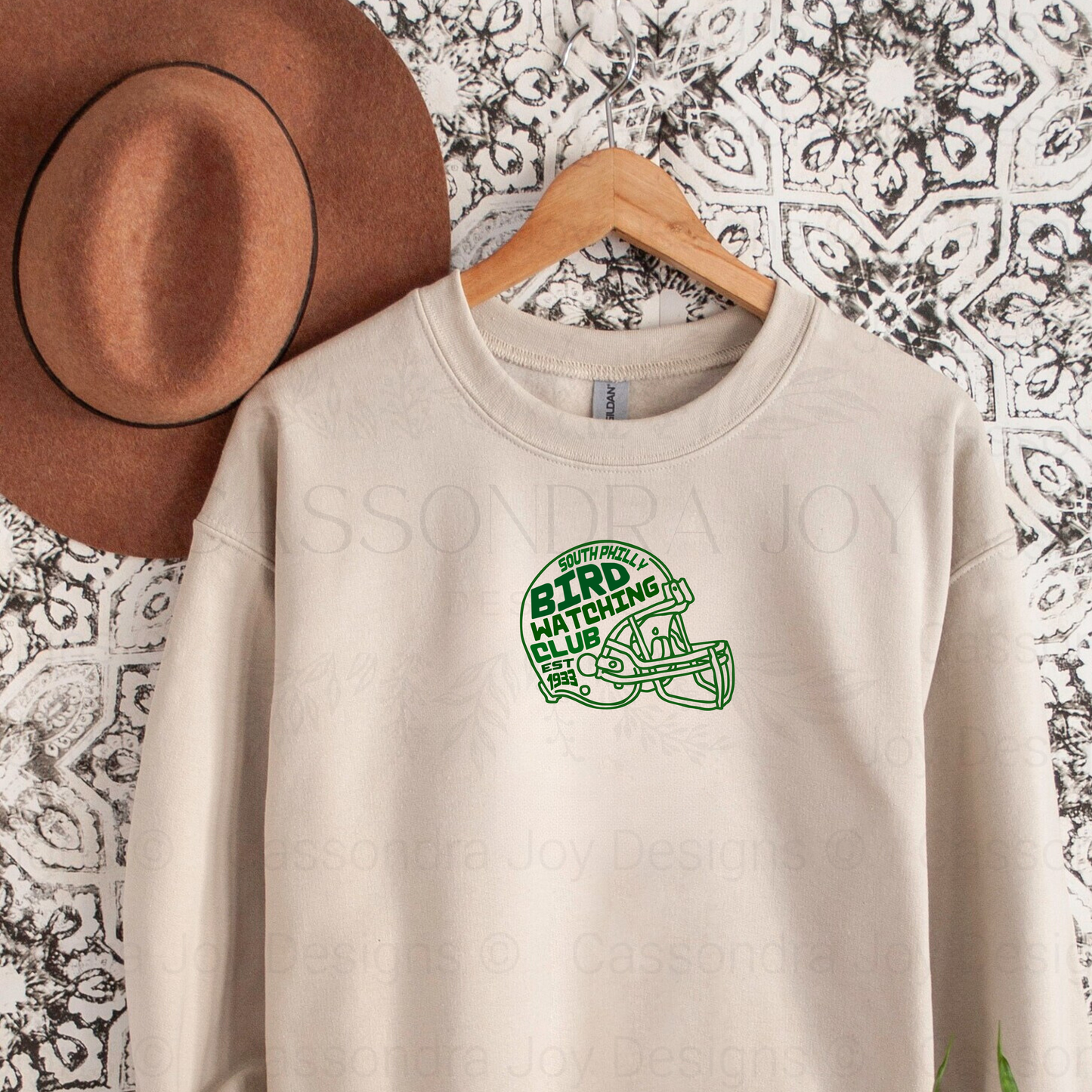 Bird Watching Club Helmet Crewneck Sweatshirt