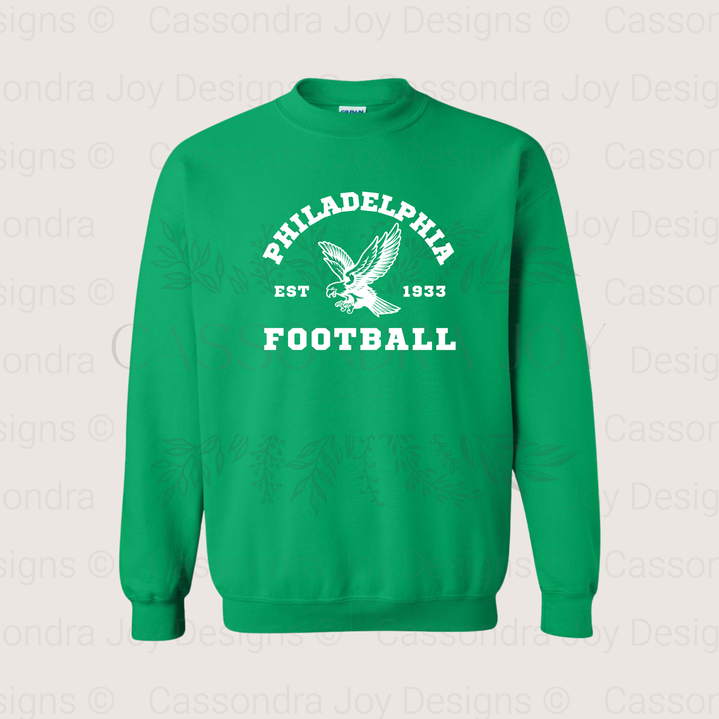 Vintage Style Football Crewneck Sweatshirt