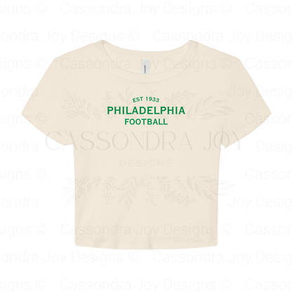 Minimalist Football Crop Tee
