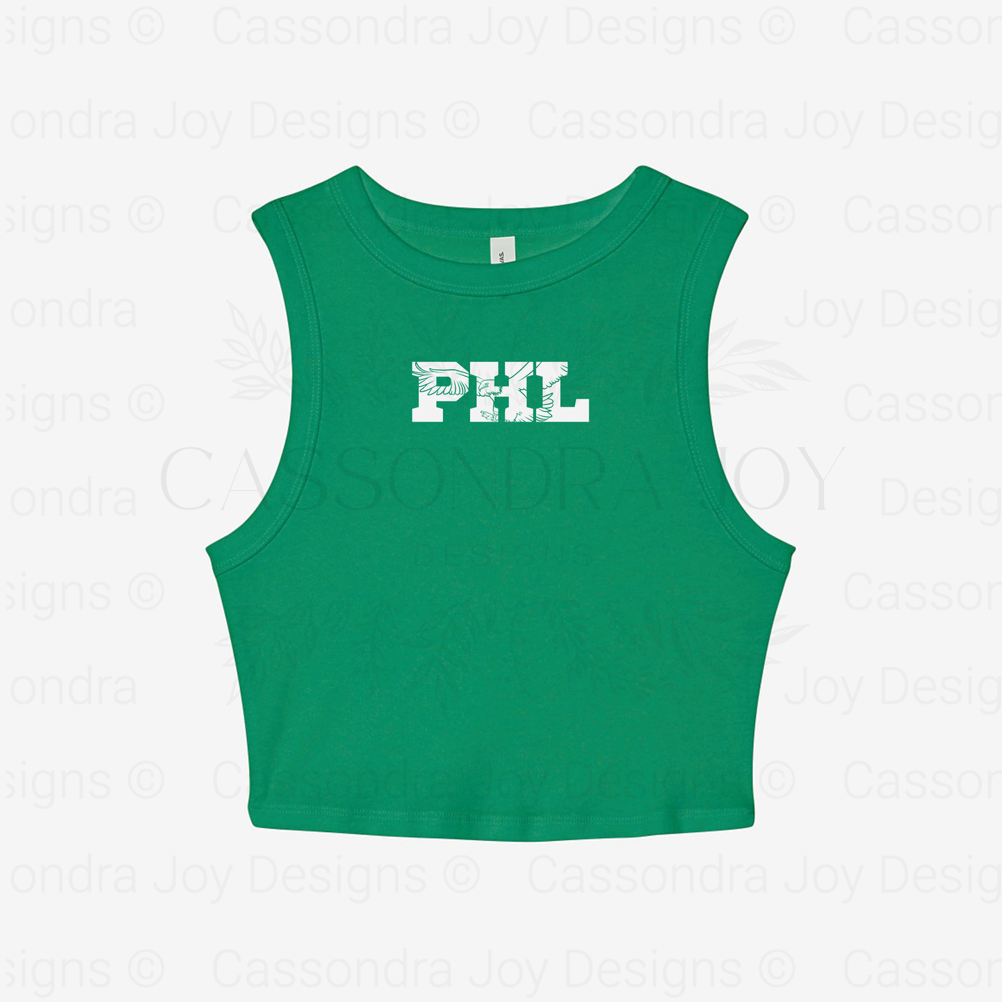 PHL Football Crop Muscle Sleeve Tank Top