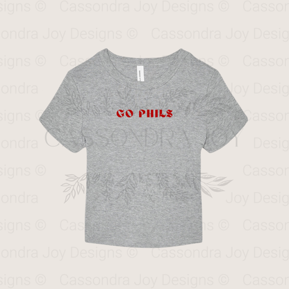 Go Phils Crop Tee
