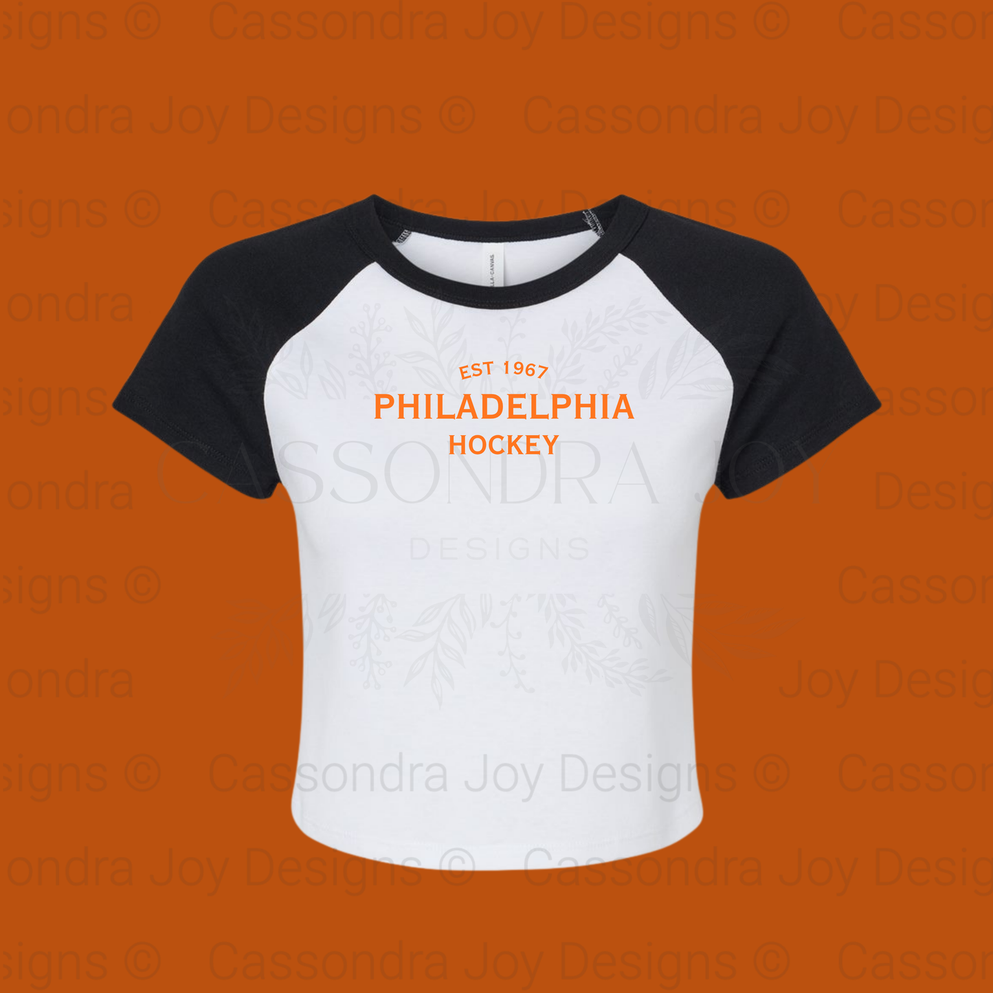 Minimalist Hockey Raglan Crop Tee