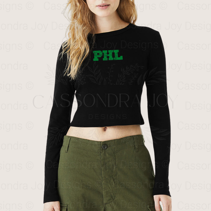 PHL Football Long Sleeve Crop Tee