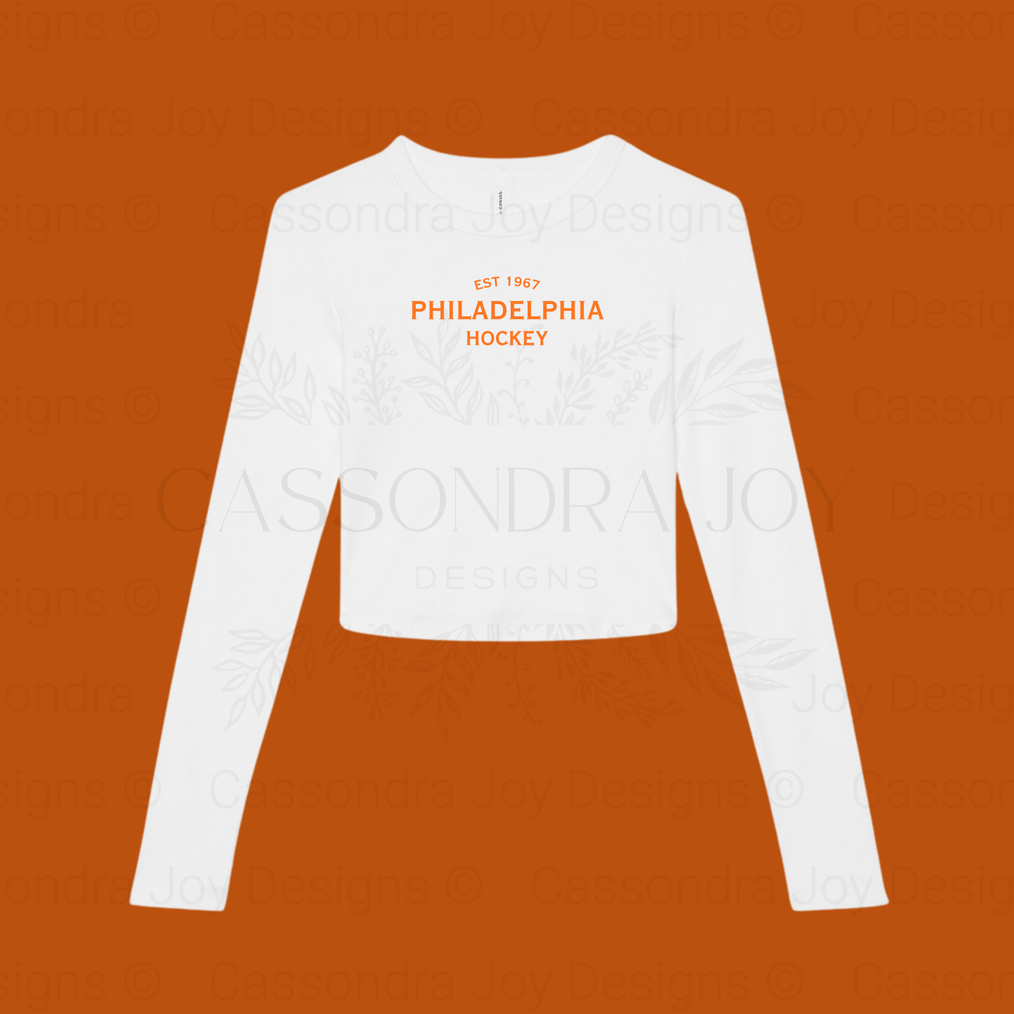 Minimalist Hockey Long Sleeve Crop Tee
