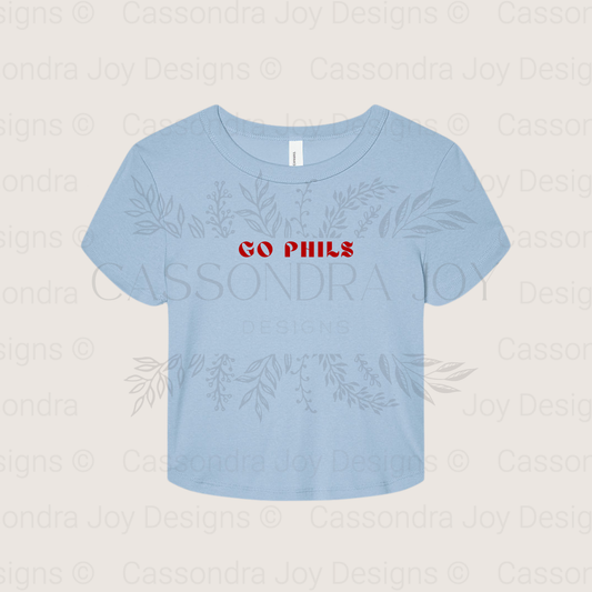 Go Phils Crop Tee