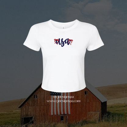 USA Bows Crop Tee
