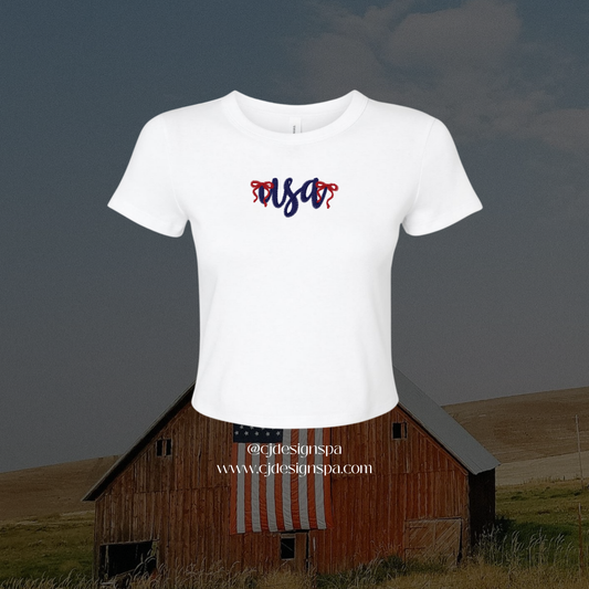 USA Bows Crop Tee