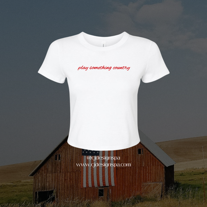 Play Something Country Crop Tee