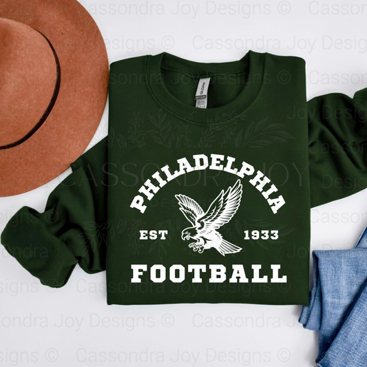 Vintage Style Football Crewneck Sweatshirt
