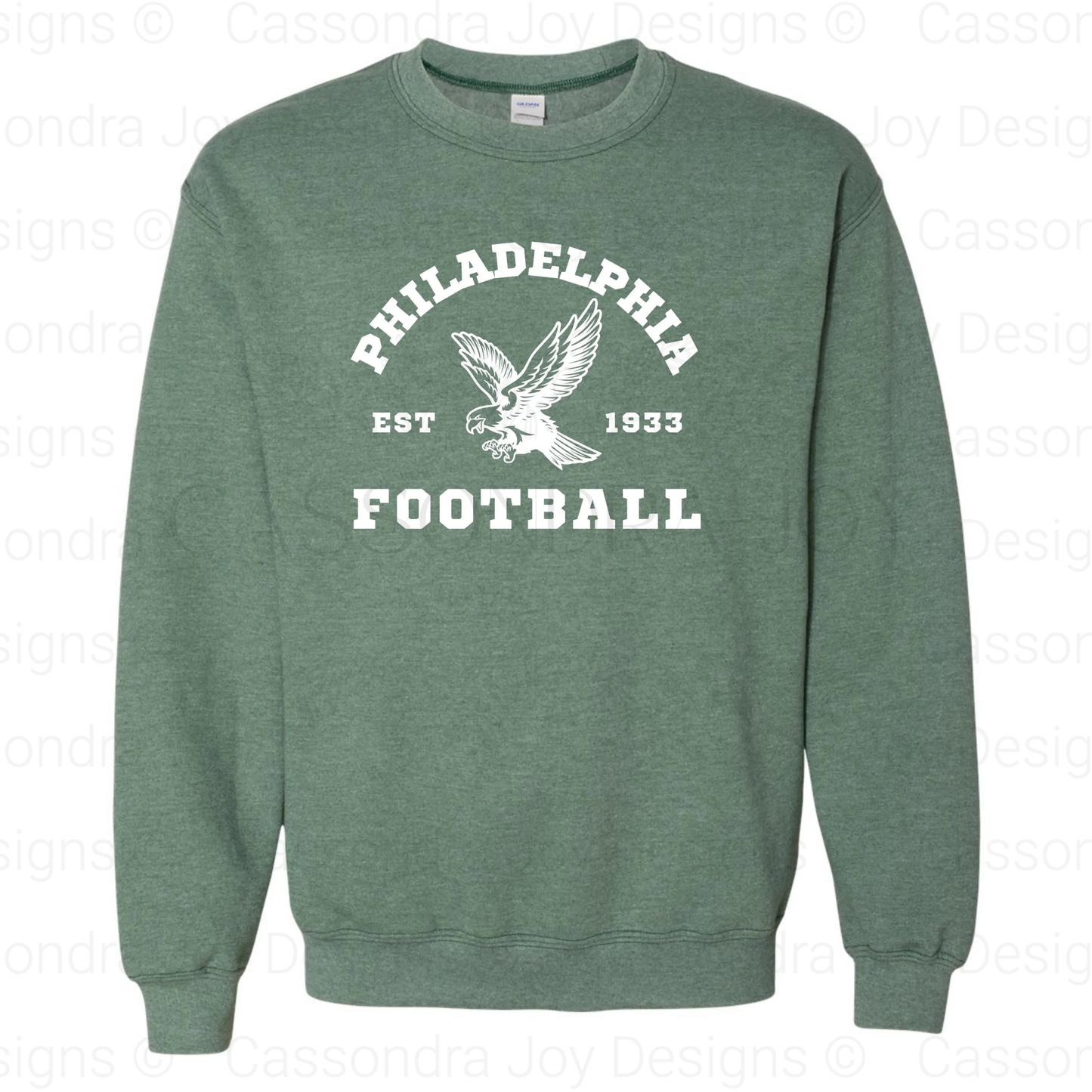 Vintage Style Football Crewneck Sweatshirt