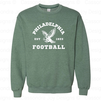 Vintage Style Football Crewneck Sweatshirt
