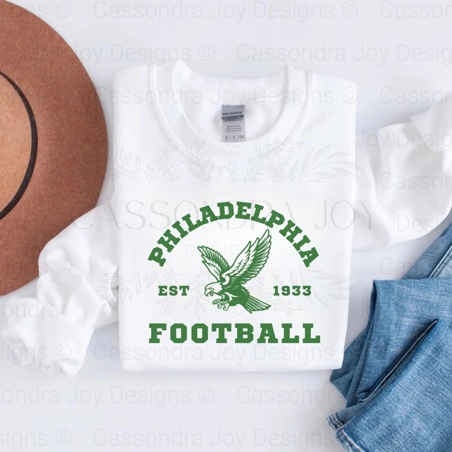 Vintage Style Football Crewneck Sweatshirt