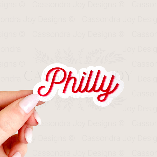 Philly Script Sticker
