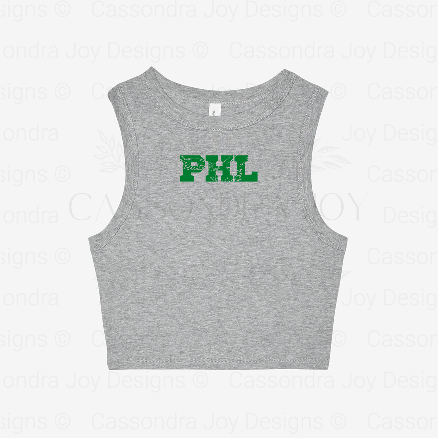 PHL Football Crop Muscle Sleeve Tank Top