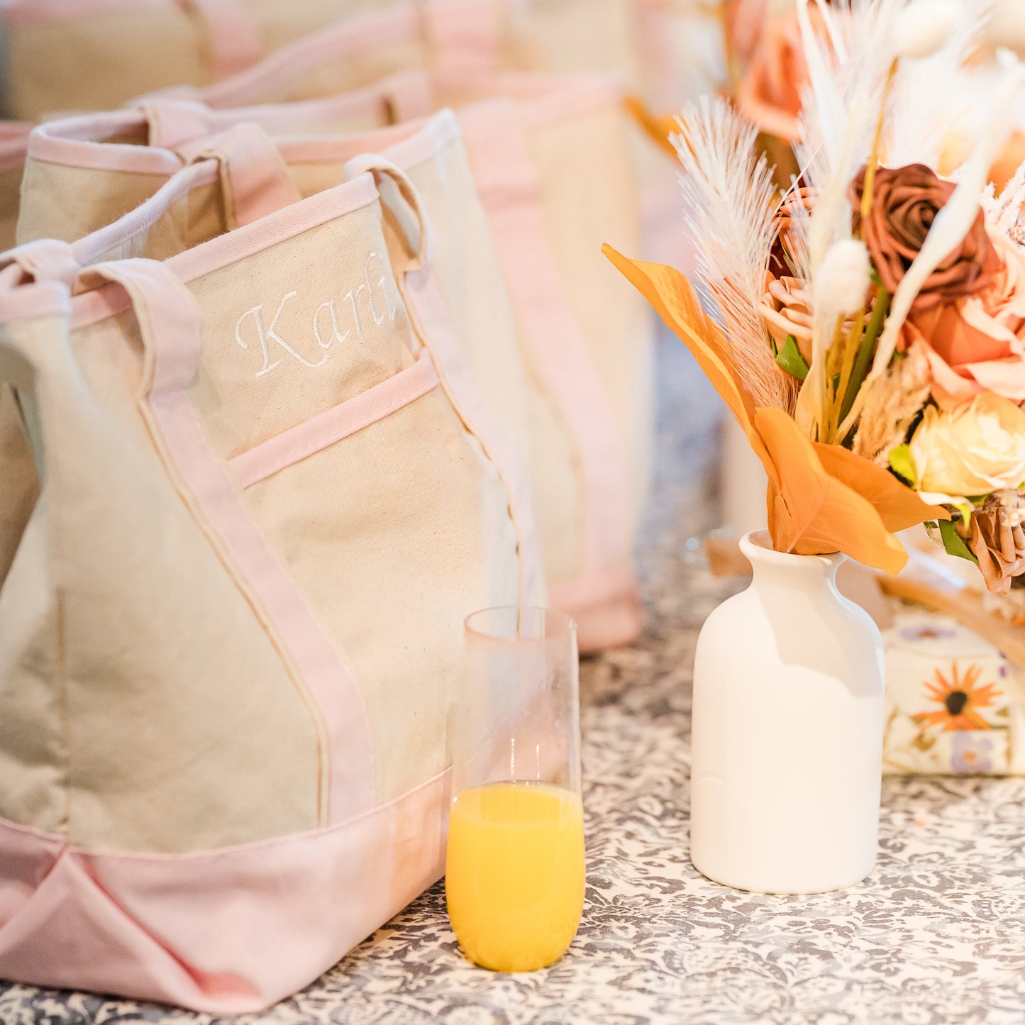 Personalized Embroidered Boat Tote