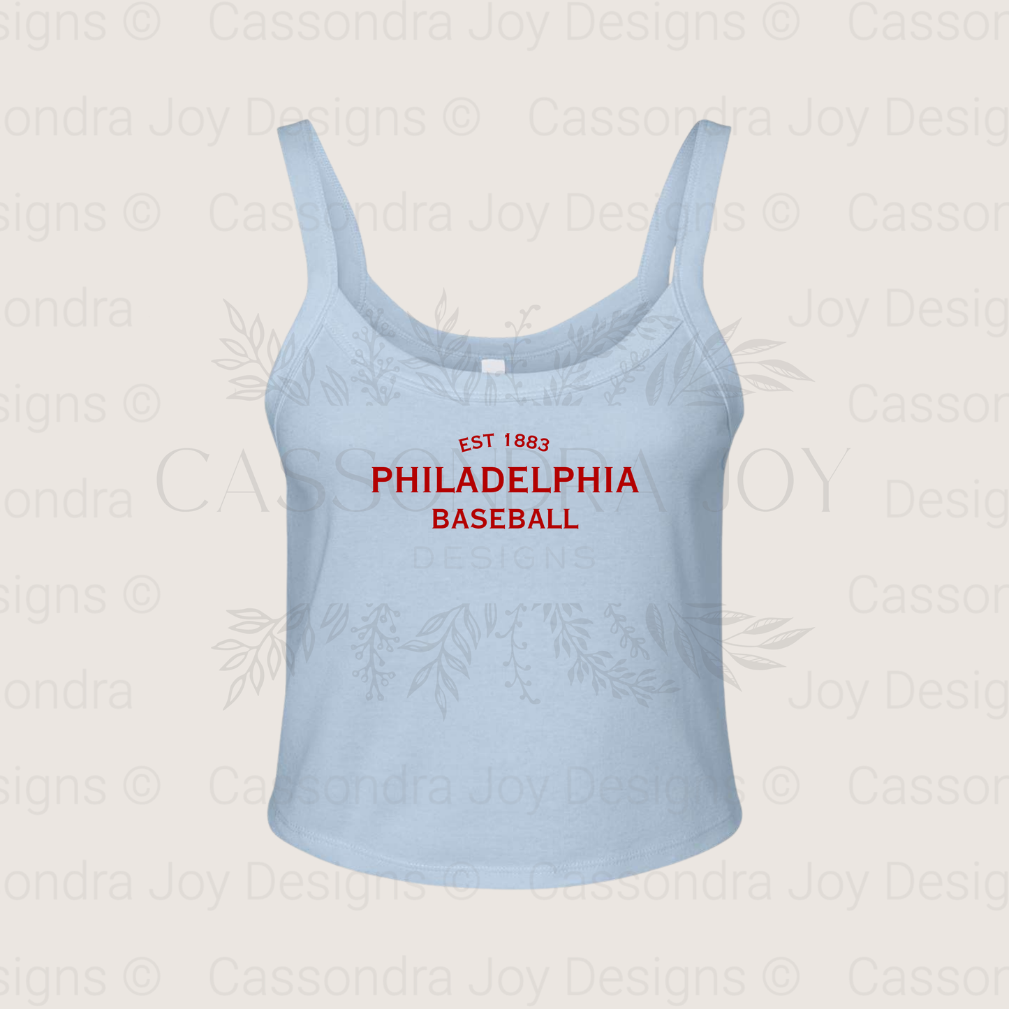 Minimalist Baseball Crop Tank Top