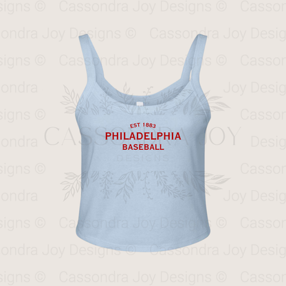 Minimalist Baseball Crop Tank Top