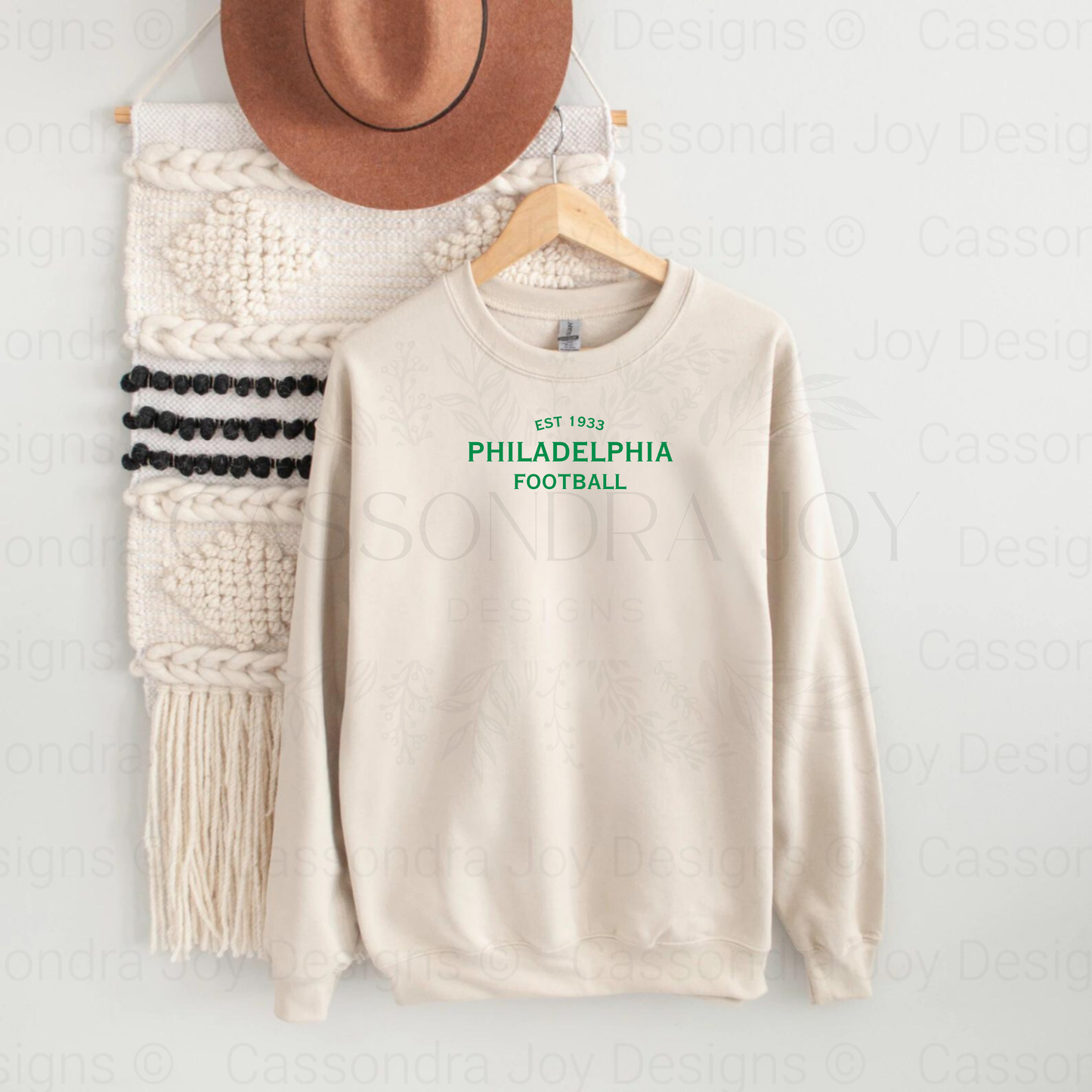 Minimalist Football Crewneck Sweatshirt