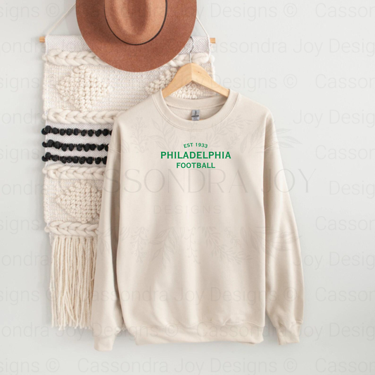 Minimalist Football Crewneck Sweatshirt