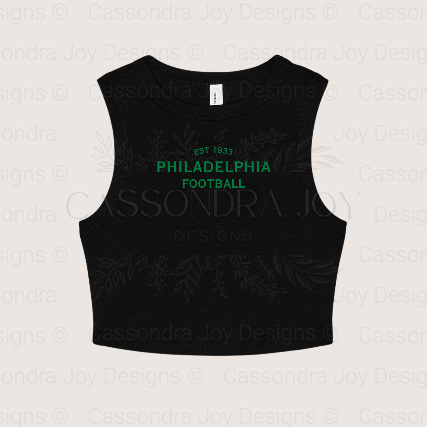 Minimalist Football Crop Tank Top