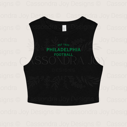 Minimalist Football Crop Tank Top