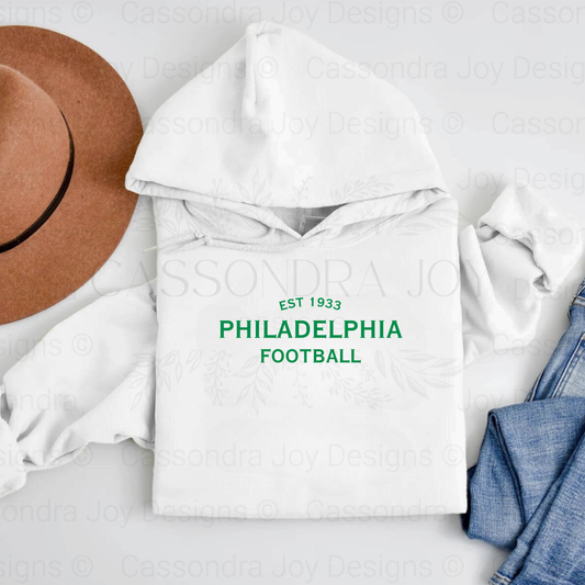 Minimalist Football Hoodie Sweatshirt