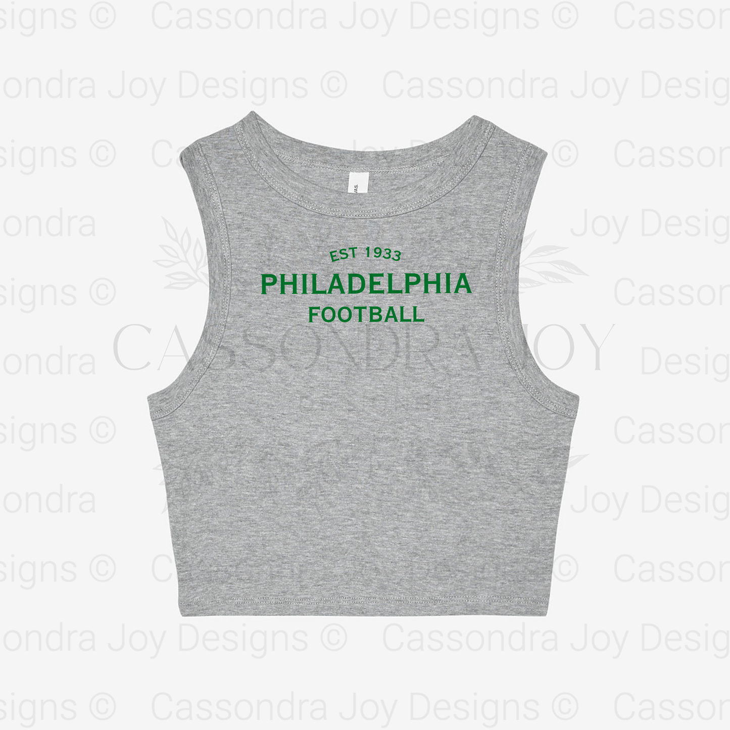 Minimalist Football Crop Muscle Sleeve Tank Top