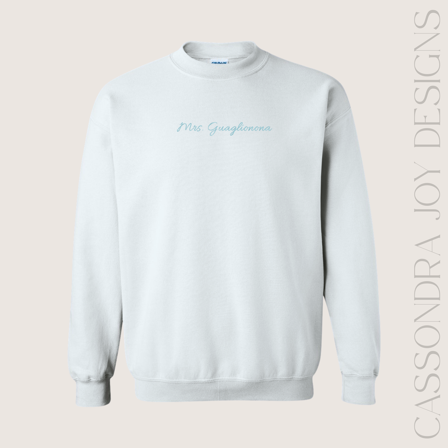 Embroidered Custom Script Bridal Sweat Set