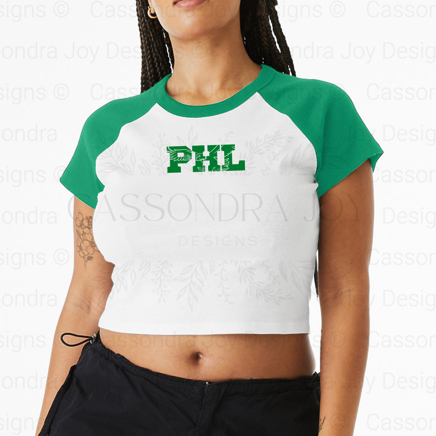 PHL Football Raglan Crop Tee