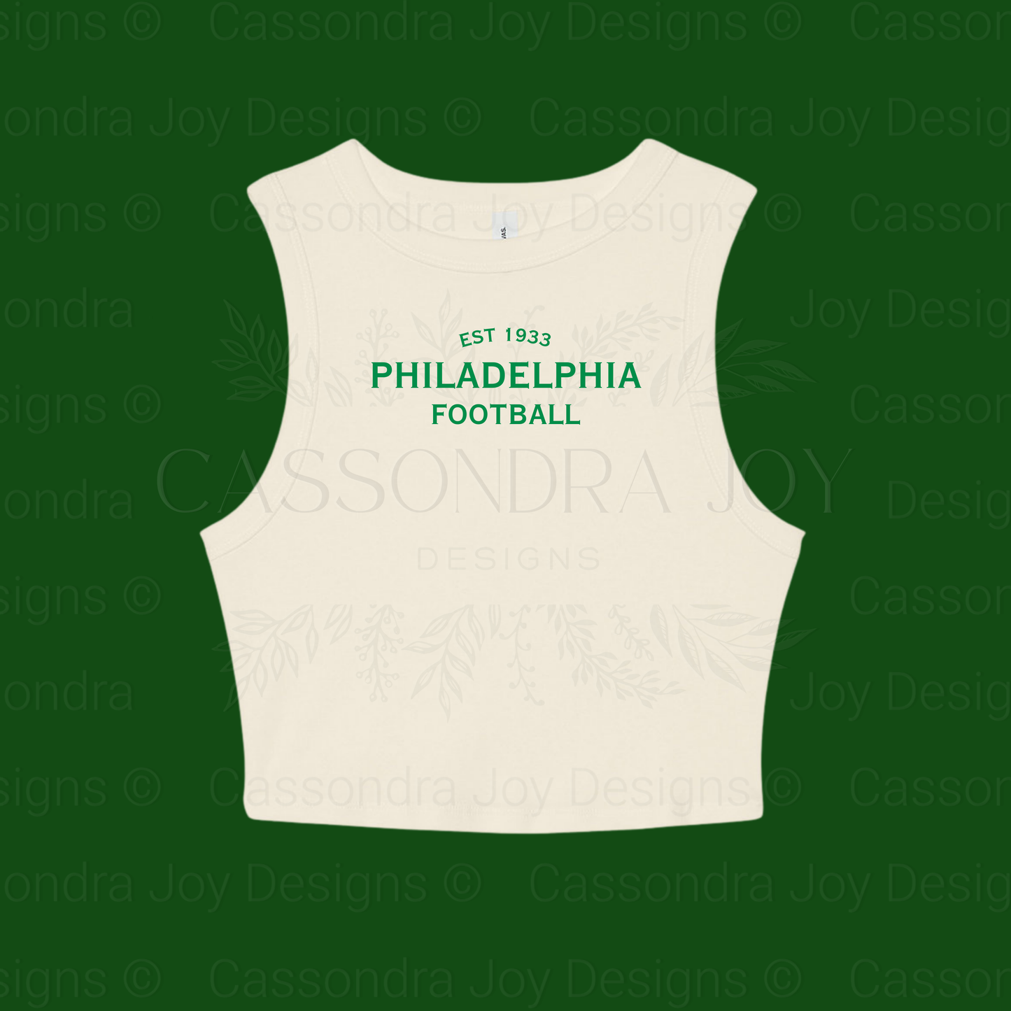 Minimalist Football Crop Tank Top