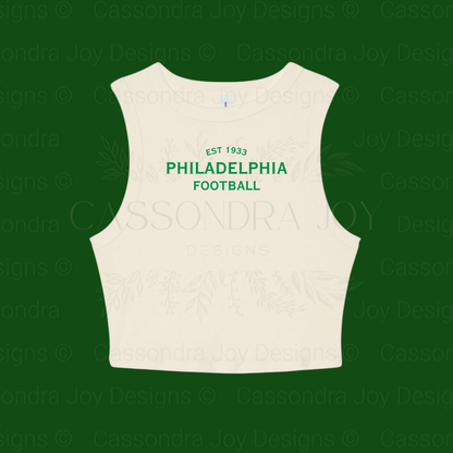 Minimalist Football Crop Tank Top