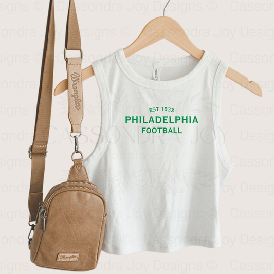 Minimalist Football Crop Tank Top